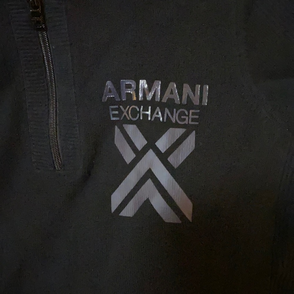 Armani Echange half zip hoodie sz medium like new